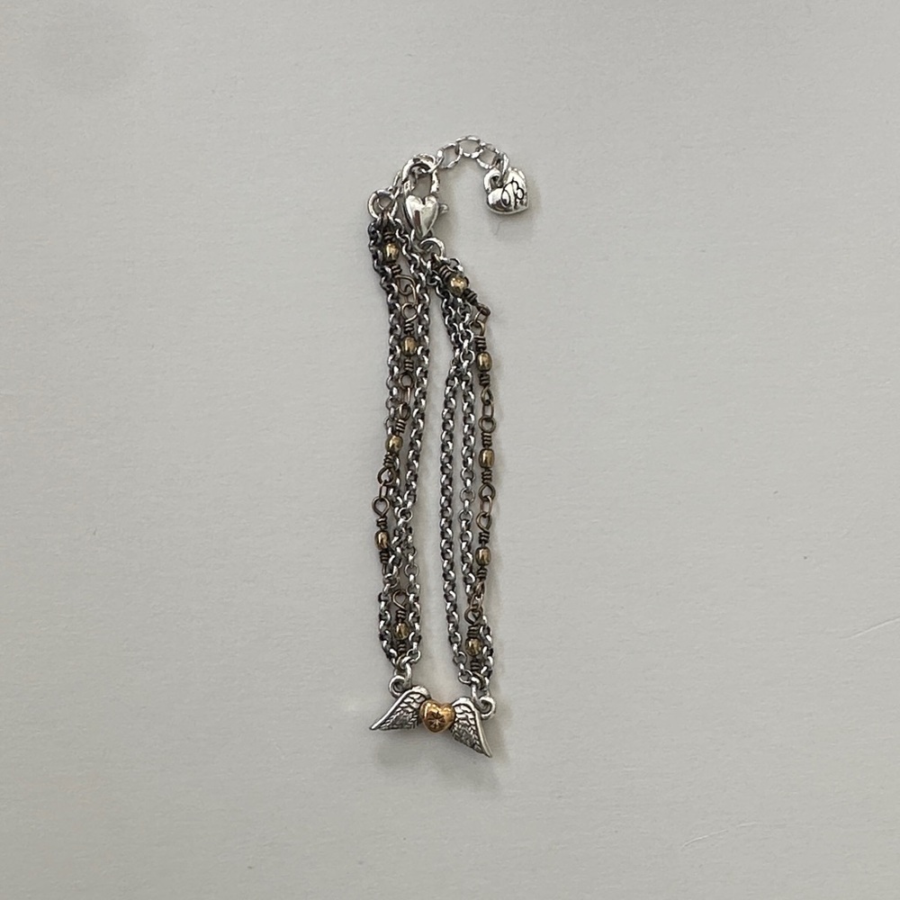 Brighton Silver and Gold Angel Wing Bracelet